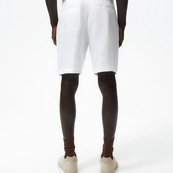 Zara Mens 100% Linen Shorts - Picture 2 of 12